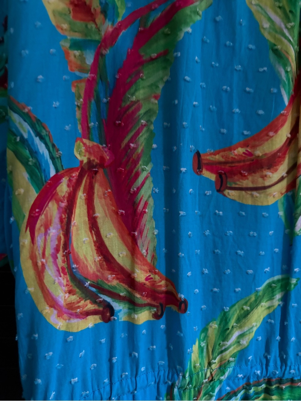 FARM Rio Turquoise Tropical Banana-Print Mini Dress EUC - Picture 5 of 5